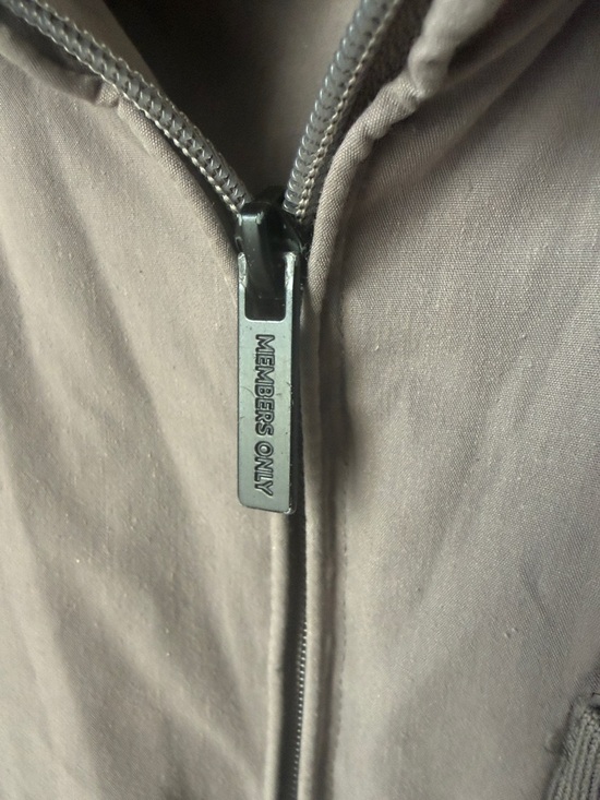 Members Only Gray Classic Racer Jacket Lightweight Zip Epaulette - Picture 4 of 9
